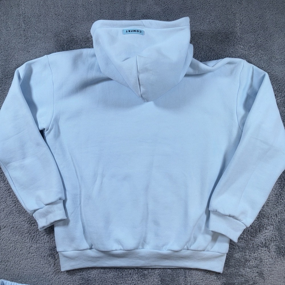 Comfrt Pastel Collection Hoodie - Baby Blue Size Large - Picture 6 of 9